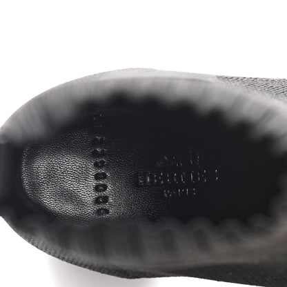 Hermes Knit Calfskin Volver Ankle Boots 37.5 Black 10 of 12