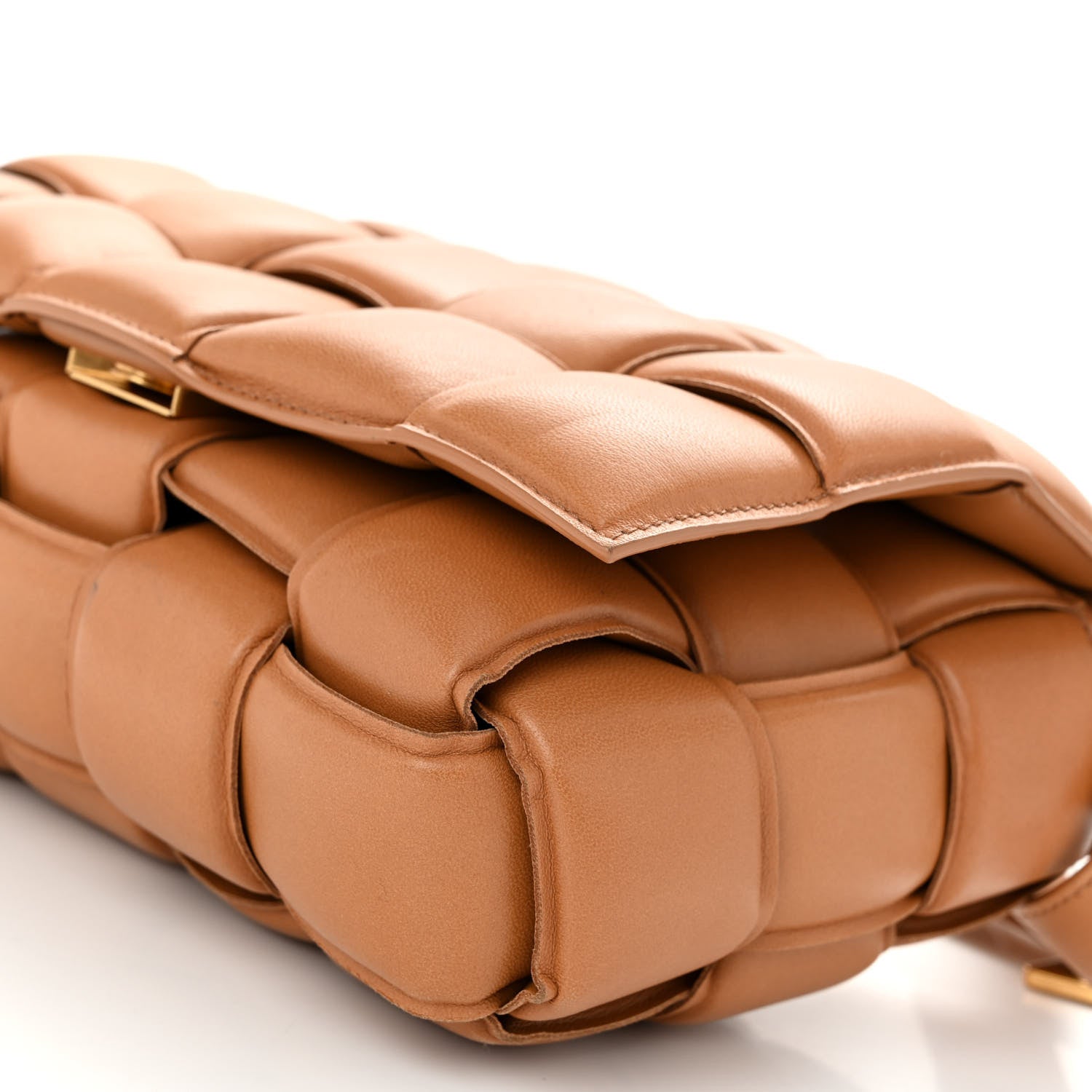 Bottega Veneta Nappa Maxi Intreccio Padded Cassette Crossbody Bag Caramel 9 of 9