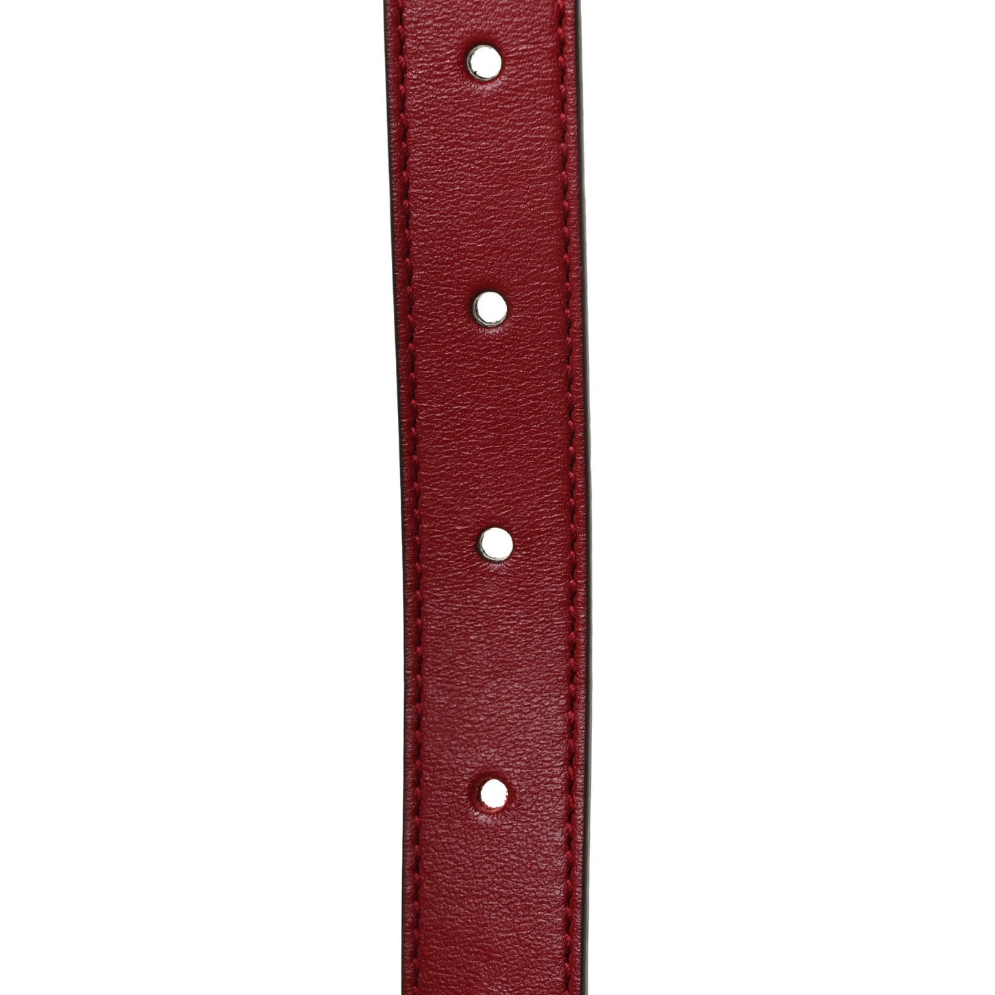 Plutone Calfskin Double G 20mm Belt 90 36 New Cherry Red