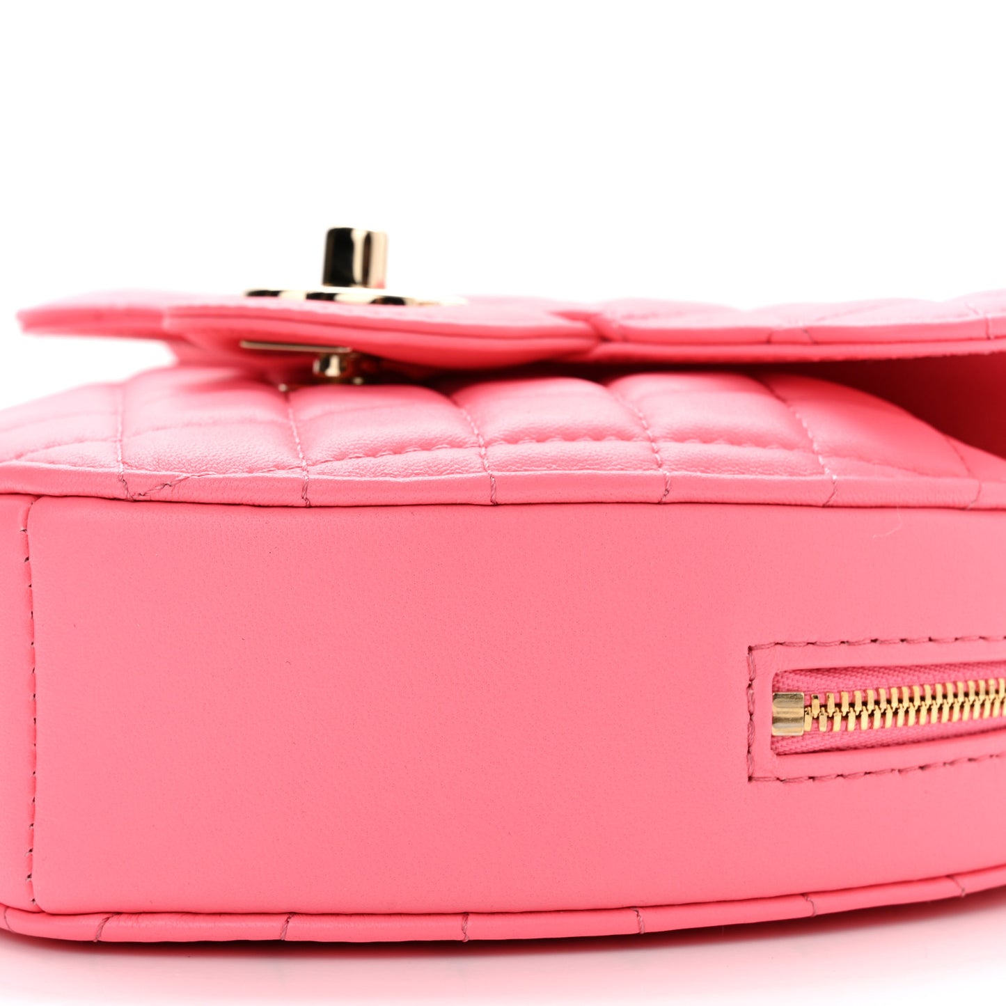 Lambskin Quilted CC In Love Heart Bag Pink