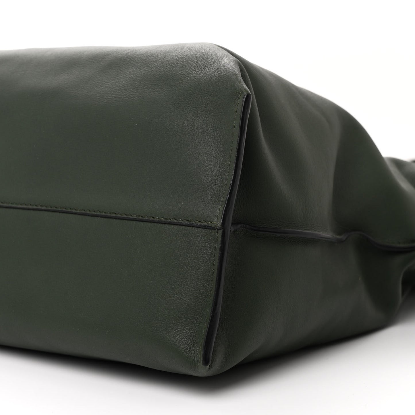 Calfskin Large Flamenco Knot Bag Khaki