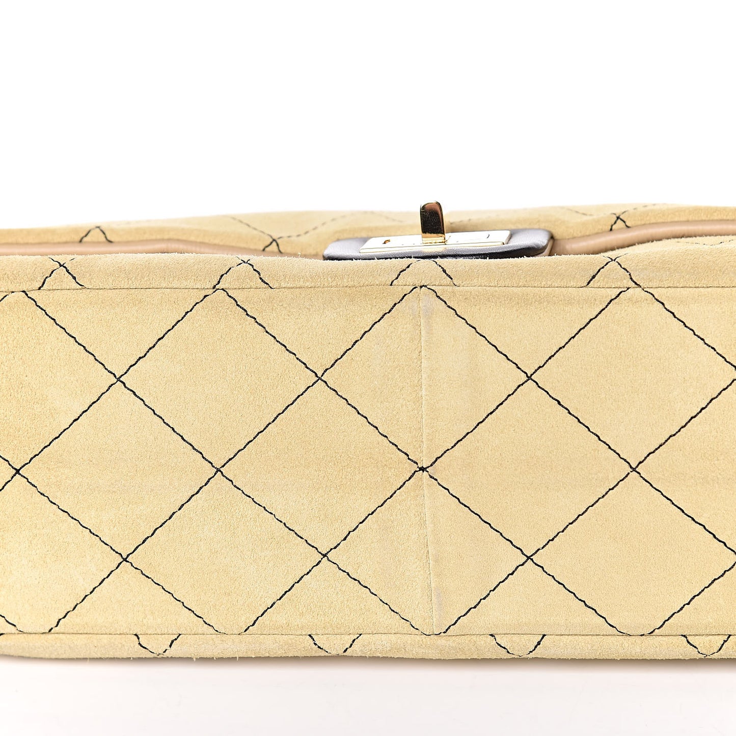Suede Quilted 2.55 Reissue Hanger Flap 225 Beige