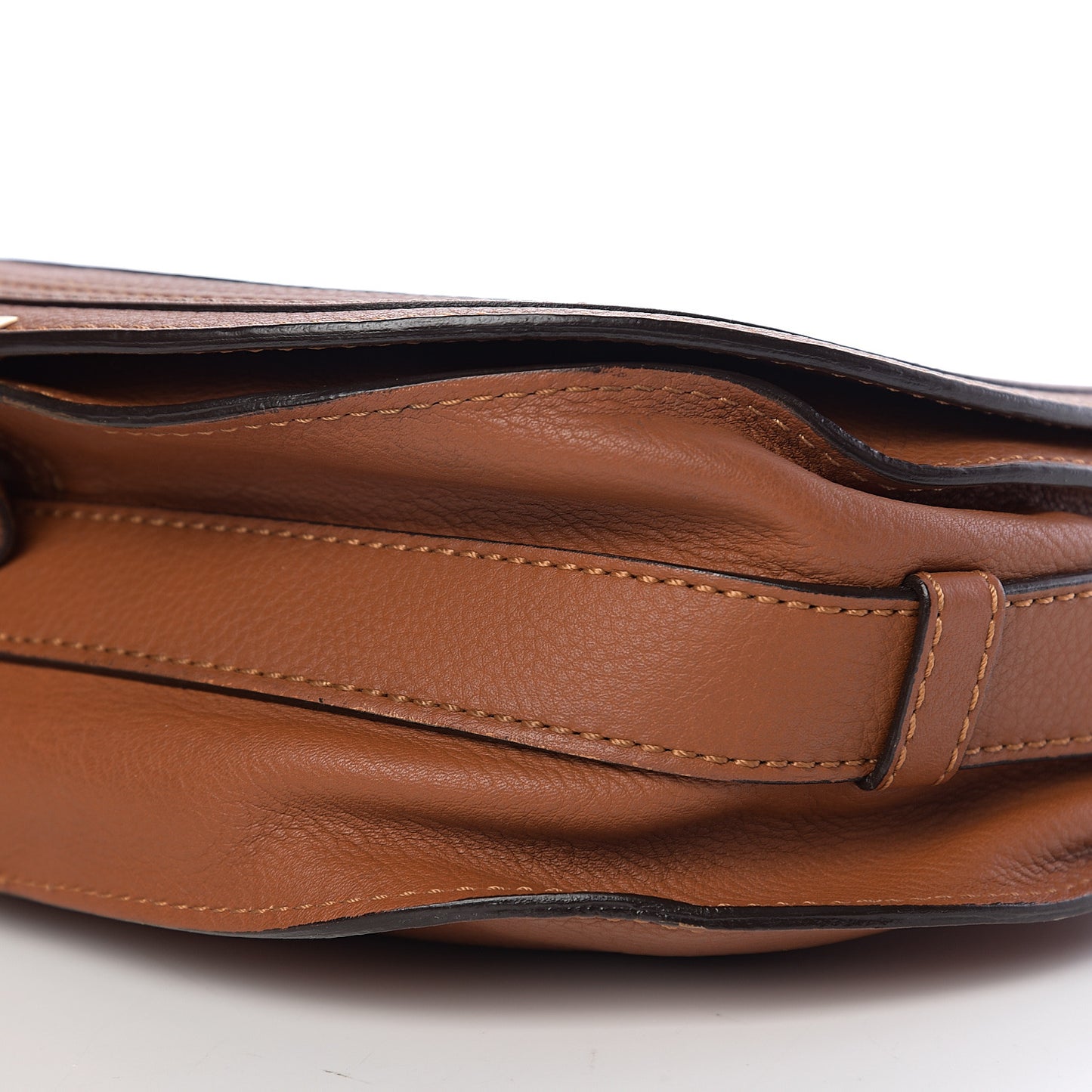 Calfskin Medium Marcie Round Crossbody Bag Tan