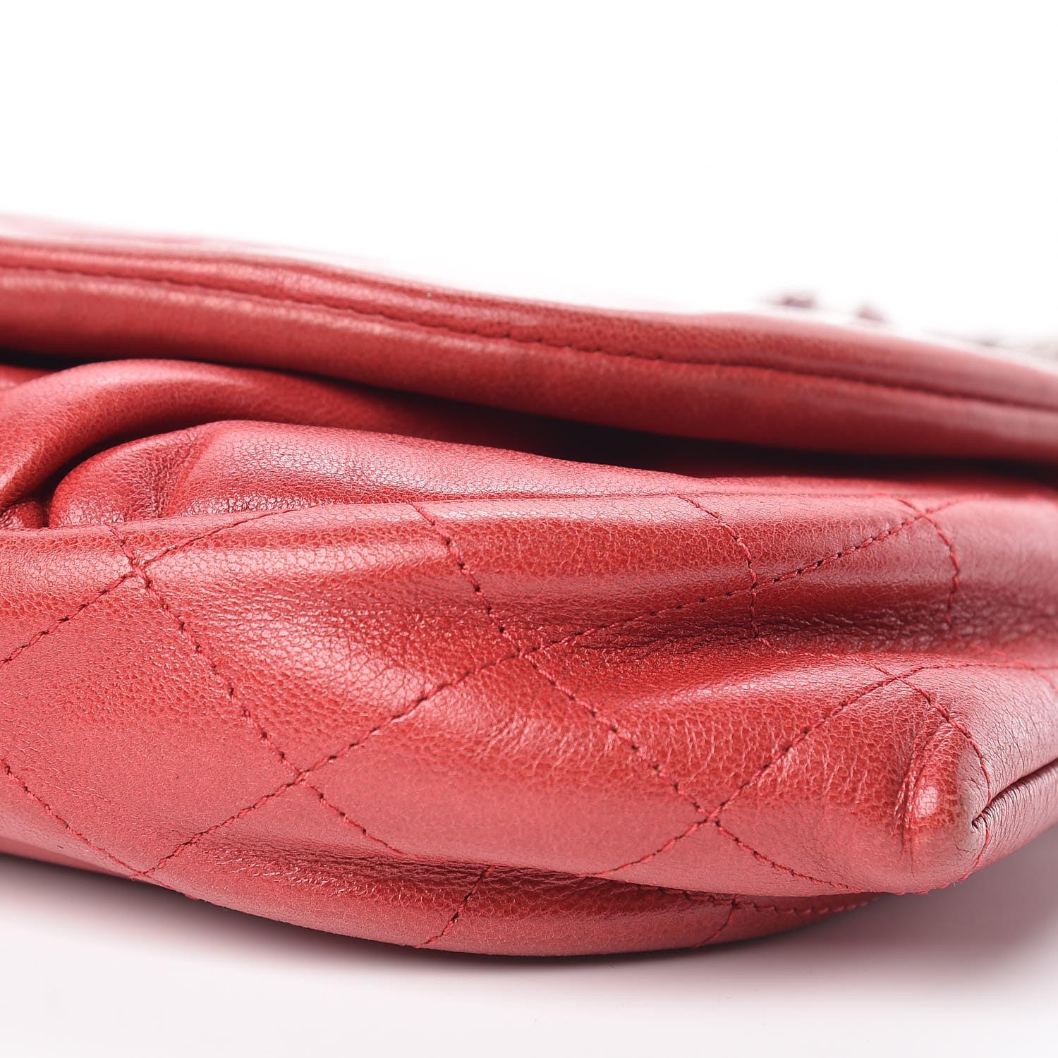 Chanel Lambskin Half Moon Wallet On Chain WOC Red 14 of 14
