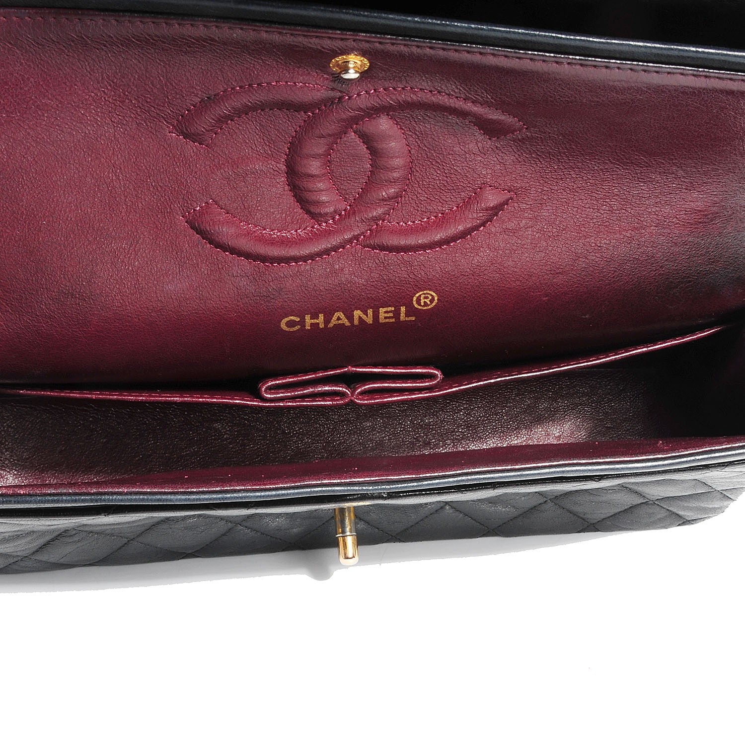 Chanel Lambskin Quilted Medium Double Flap Black 5 of 9