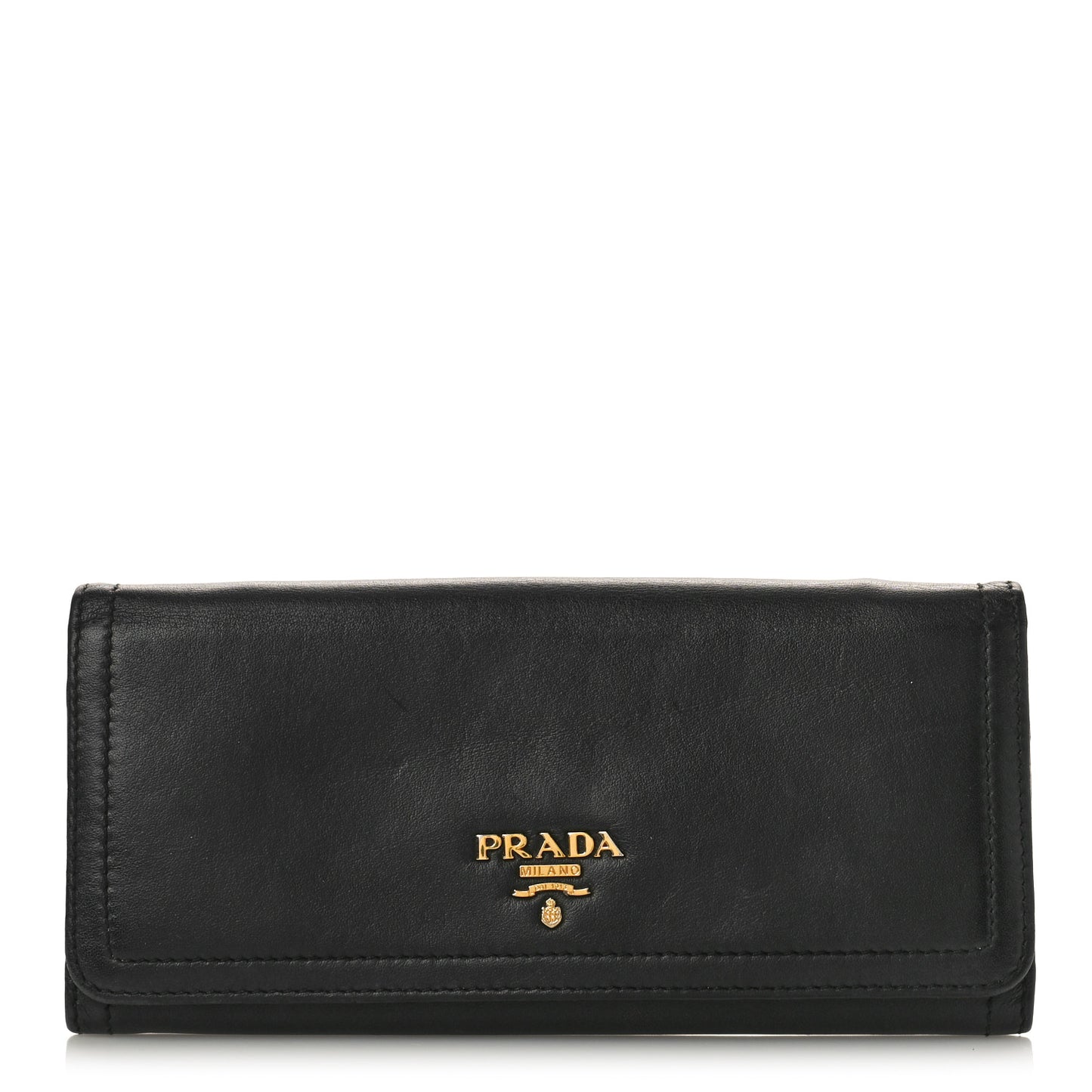 Soft Calfskin Continental Flap Wallet Black