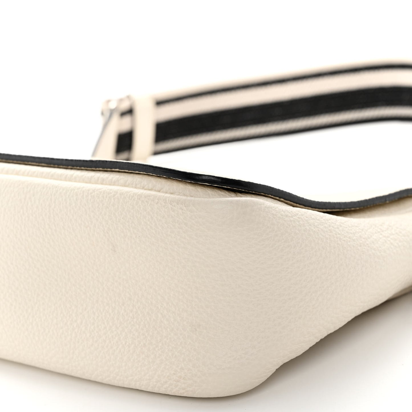 Vitello Daino Soft Flap Crossbody White