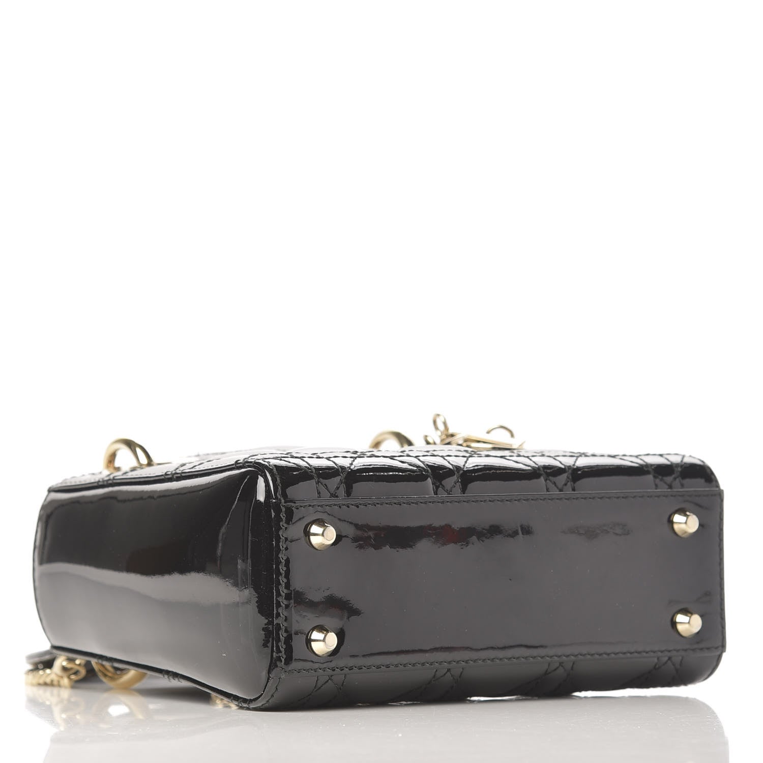 Christian Dior Patent Cannage Mini Lady Dior Black 4 of 9