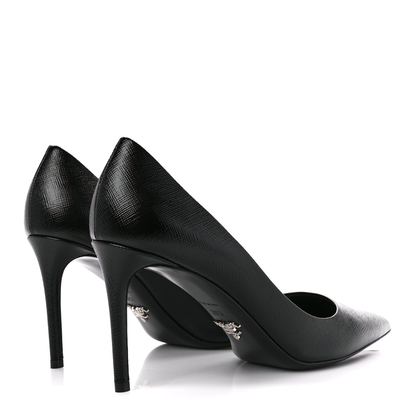 Saffiano Vernice Pumps 39.5 Black