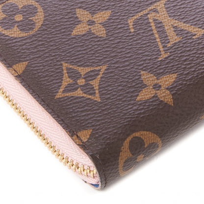 Louis Vuitton Monogram Blooming Flowers Clemence Wallet Rose Ballerine 5 of 8