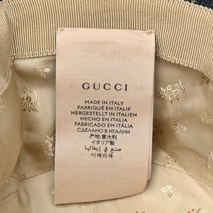 Gucci Washed Jacquard Denim Nappa GG Monogram Oscar Bucket Hat M Denim Cuir 8 of 8
