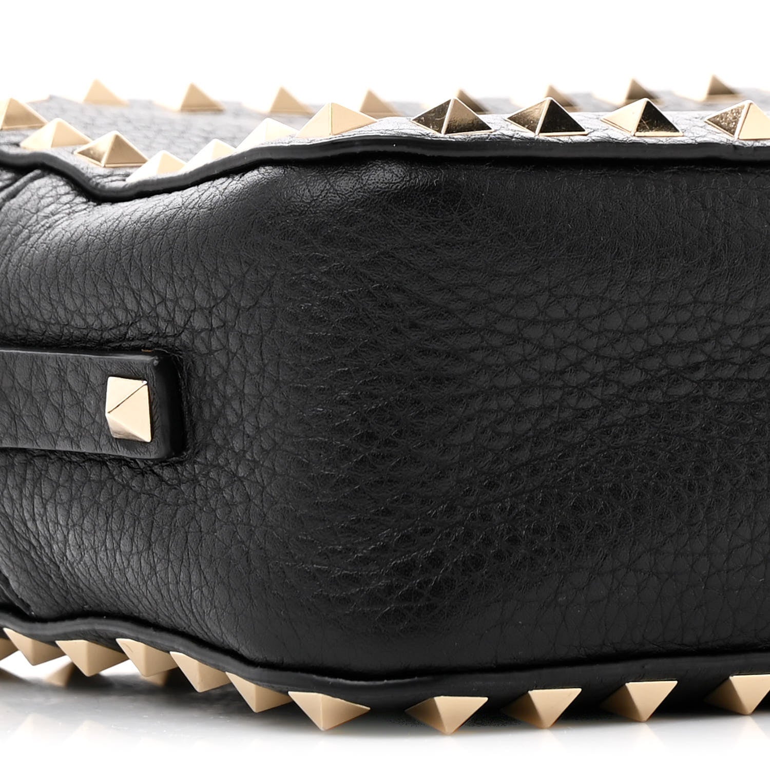 Valentino Garavani Pebbled Calfskin Rockstud Camera Crossbody Bag Black 8 of 15