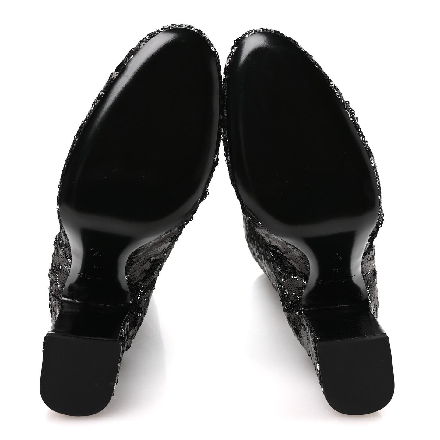 Sequin Donna High Boots 38 Black