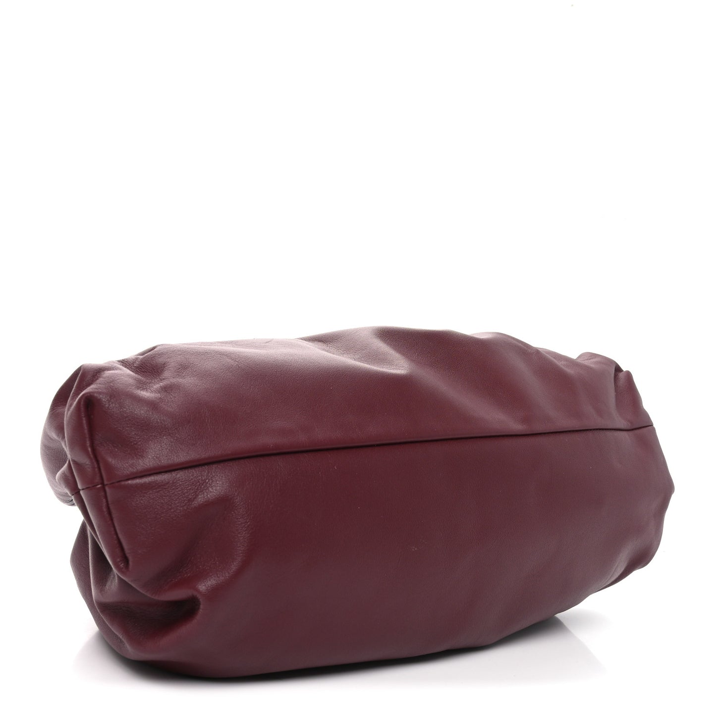 Smooth Butter Calf The Pouch Oversized Clutch Bordeaux