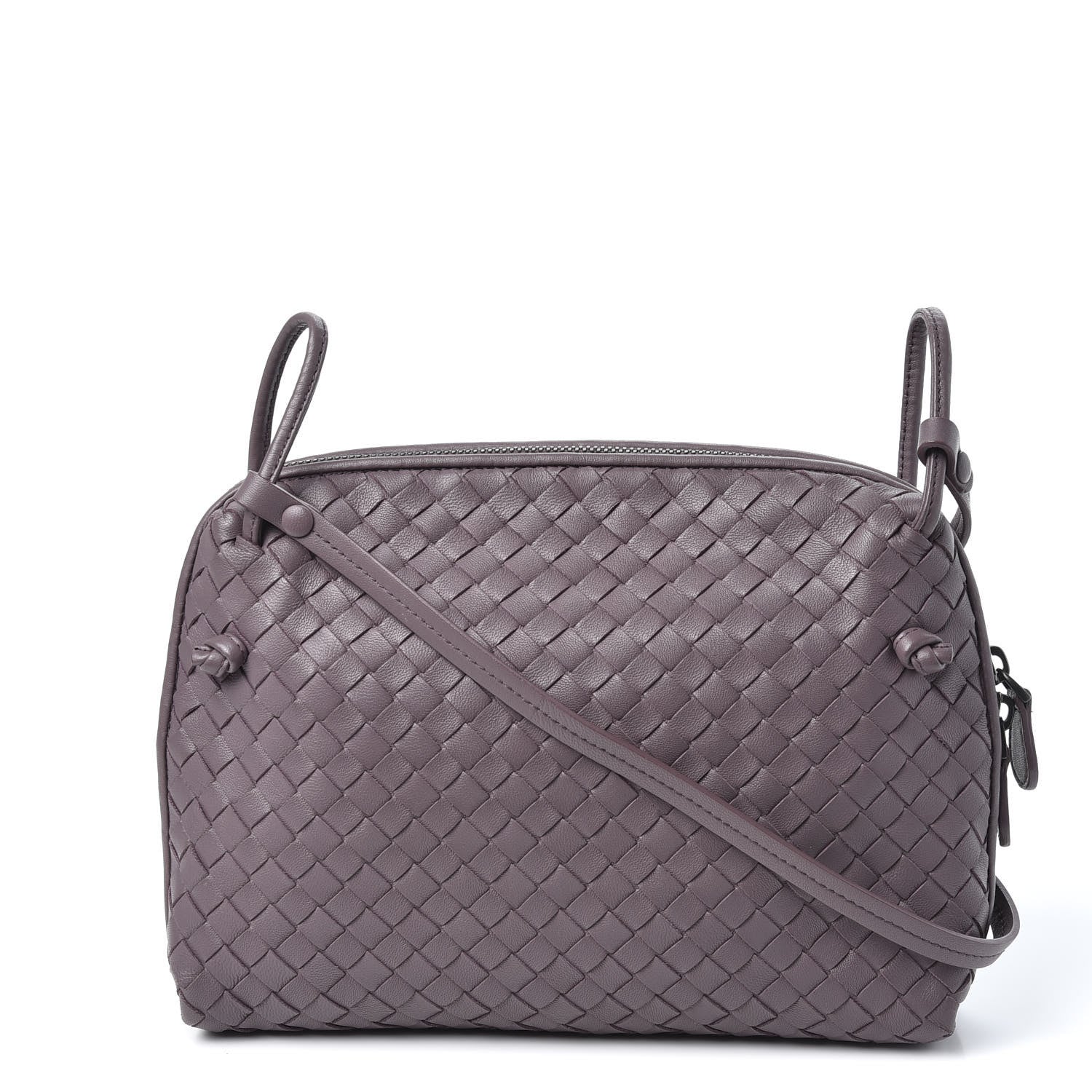 Bottega Veneta Nappa Intrecciato Nodini Crossbody Messenger Violet 1 of 8