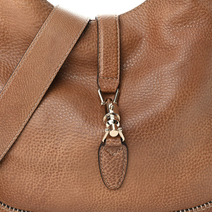 Gucci Pebbled Calfskin Medium New Jackie Shoulder Bag Brown 7 of 9