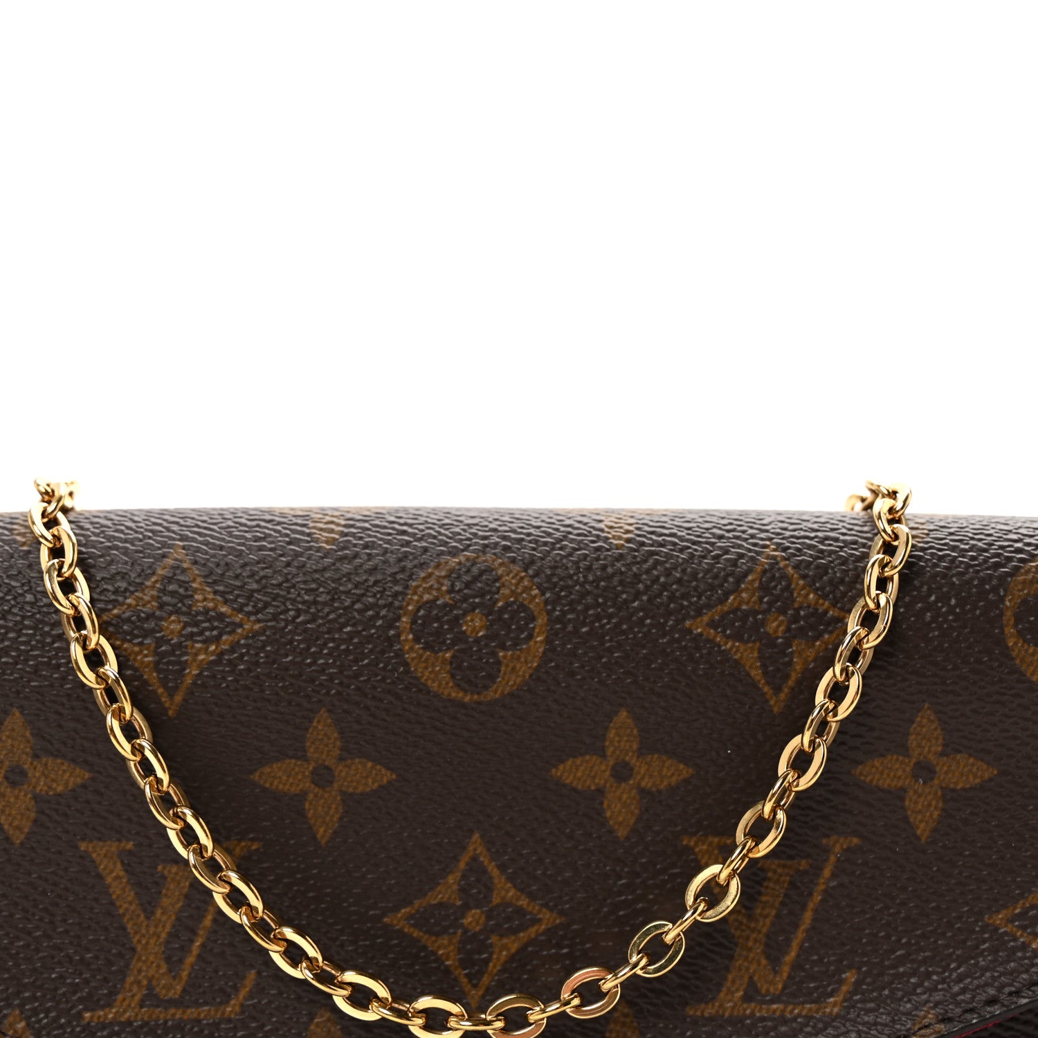 Louis Vuitton Monogram Pochette Felicie Chain Wallet Fuchsia 7 of 10