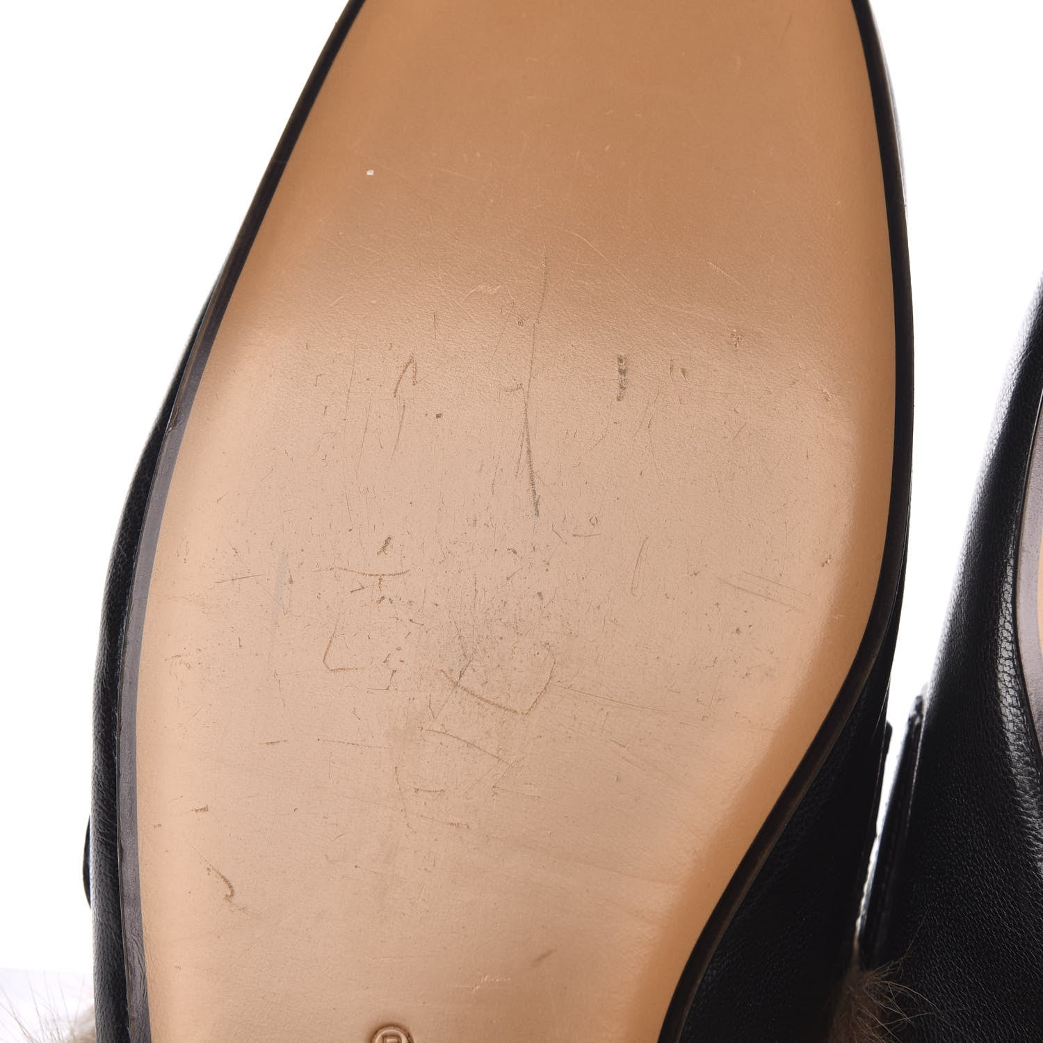 Gucci Goatskin Fur Web GG Skull Embroidered Mens Princetown Slippers 8 Black 7 of 7