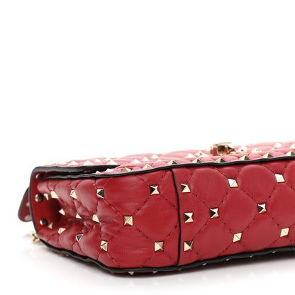 Valentino Garavani Nappa Small Rockstud Spike Shoulder Bag Rosso Valentino 8 of 9