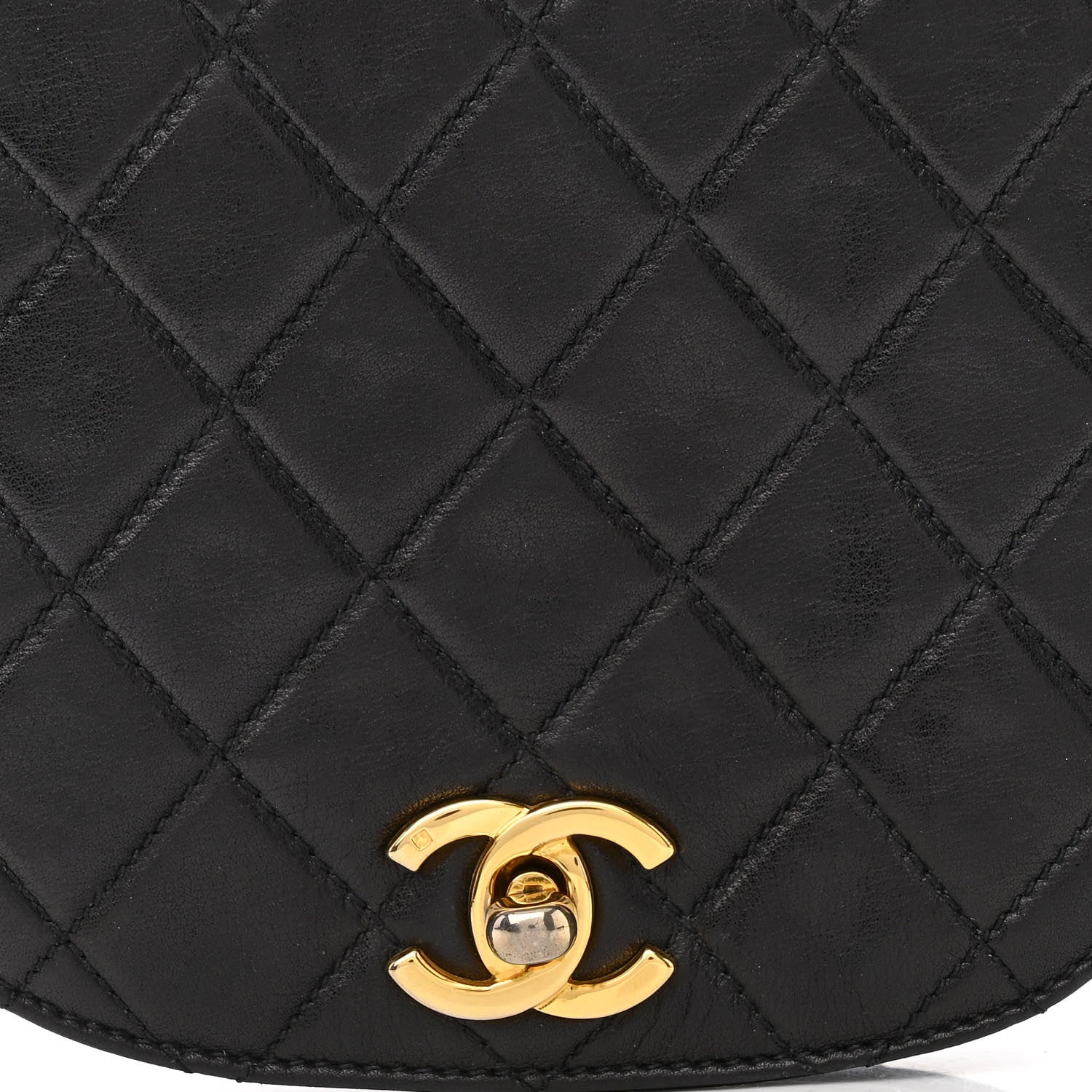 Chanel Lambskin Quilted Flap Waist Belt Bag 75 30 Black 9 of 12
