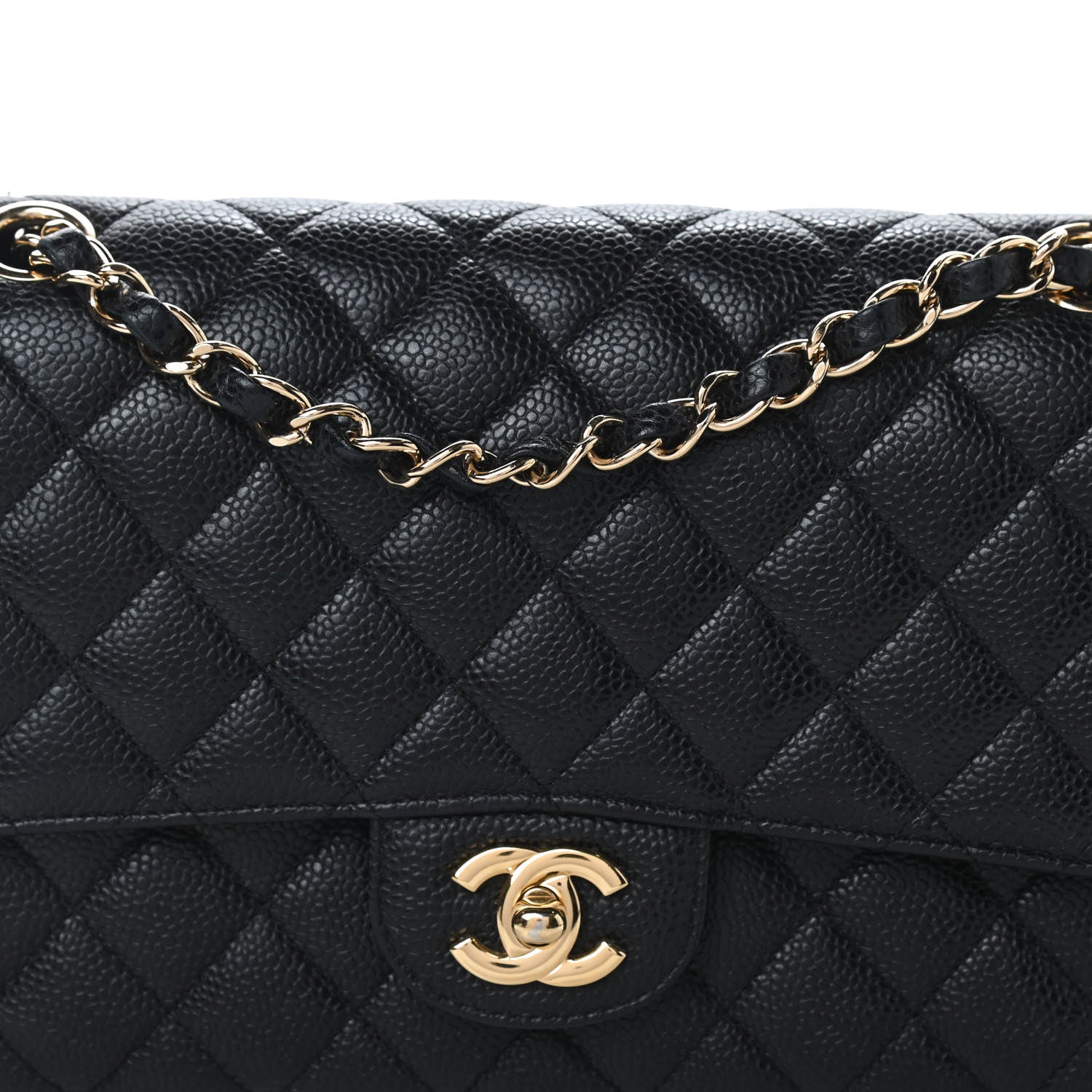 Chanel Caviar Quilted Medium Double Flap Black 6 of 12