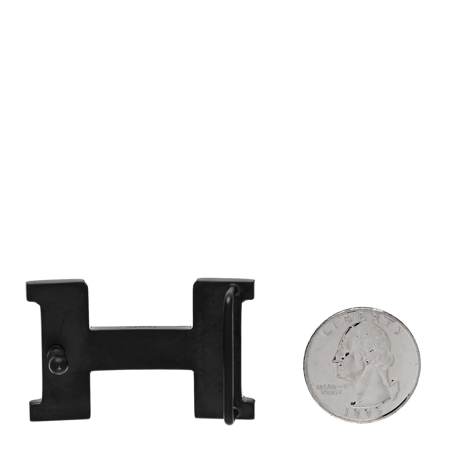 Hermes Enameled 24mm Constance H Belt Buckle Black 2 of 4