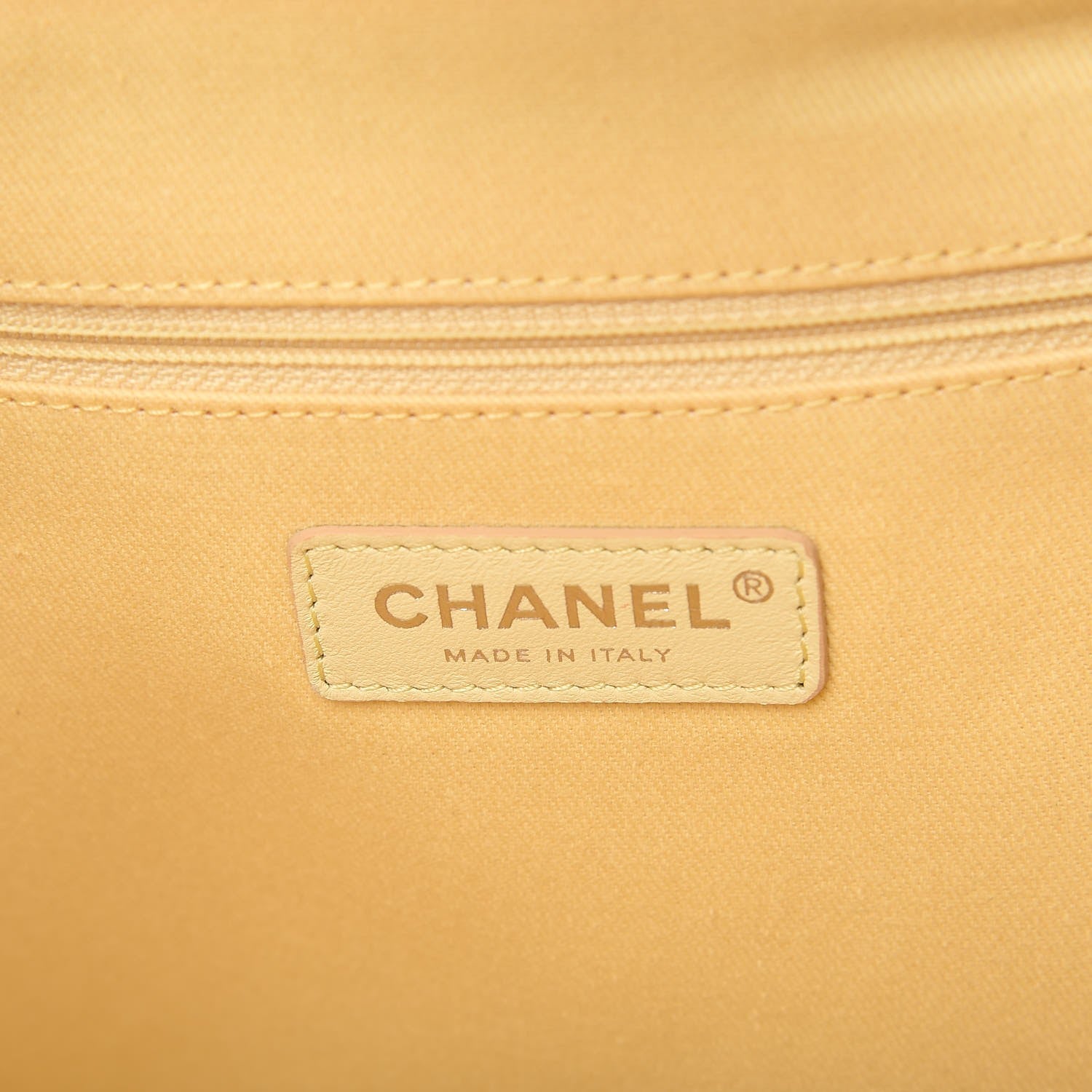 Chanel Canvas Medium Deauville Tote Light Yellow 7 of 9