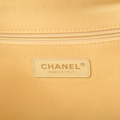 Chanel Canvas Medium Deauville Tote Light Yellow 7 of 9