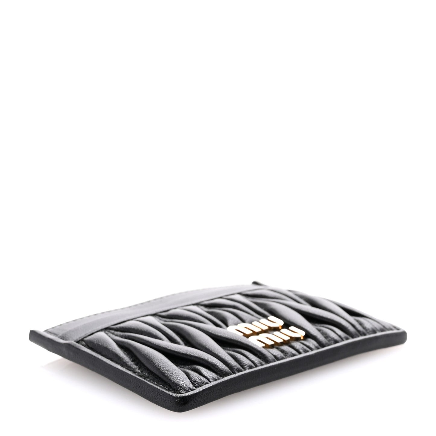 Nappa Matelasse Card Holder Black