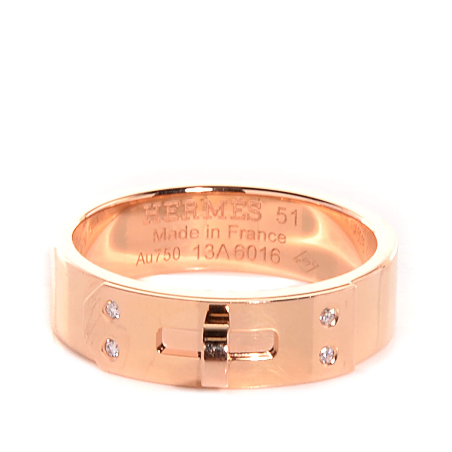 18K Rose Gold Diamond PM Kelly Ring 51 5.75