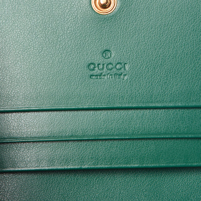 Gucci Calfskin Matelasse GG Marmont Card Case Wallet Emerald 6 of 8
