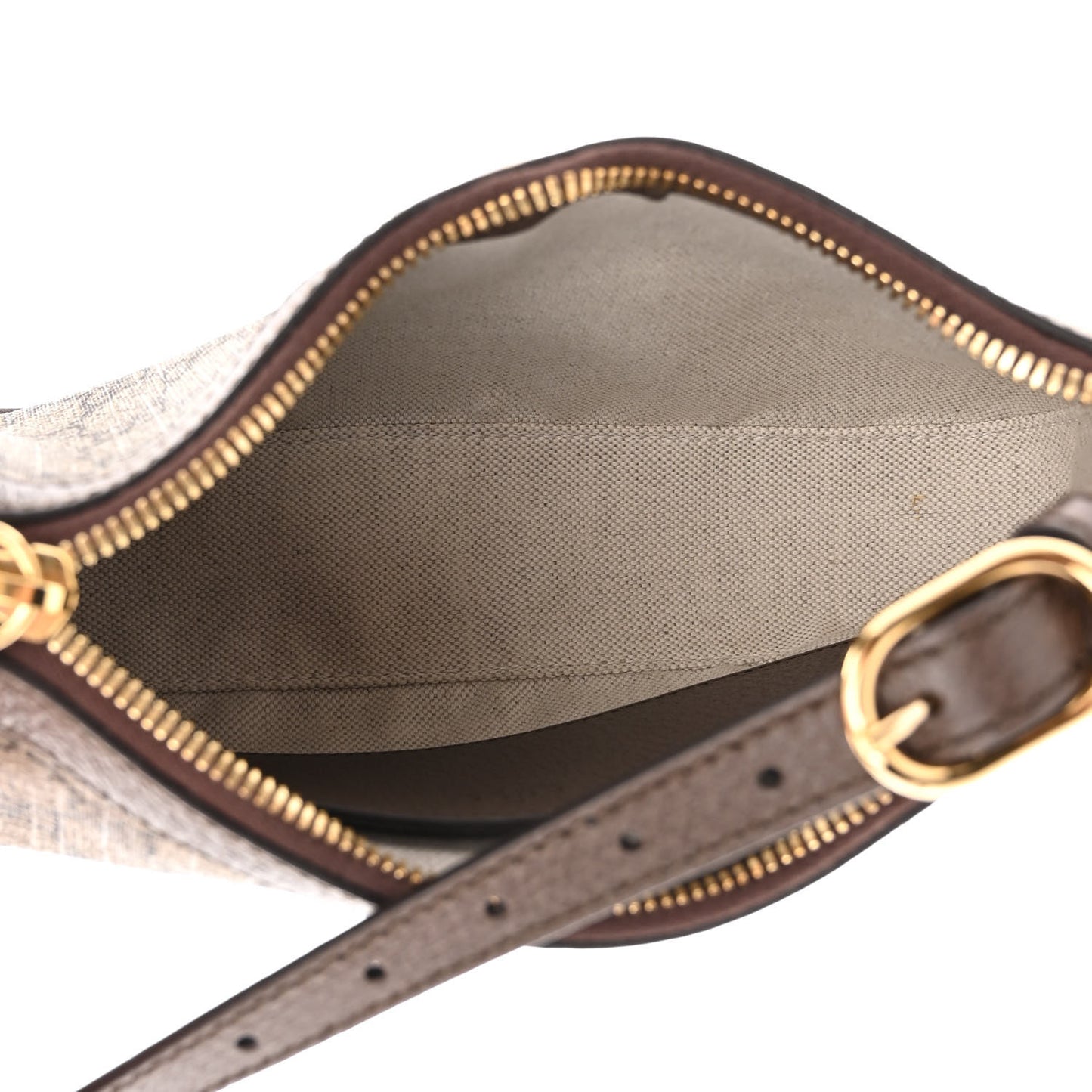 GG Supreme Monogram Textured Dollar Calfskin Small Ophidia Hobo Beige Ebony New Acero