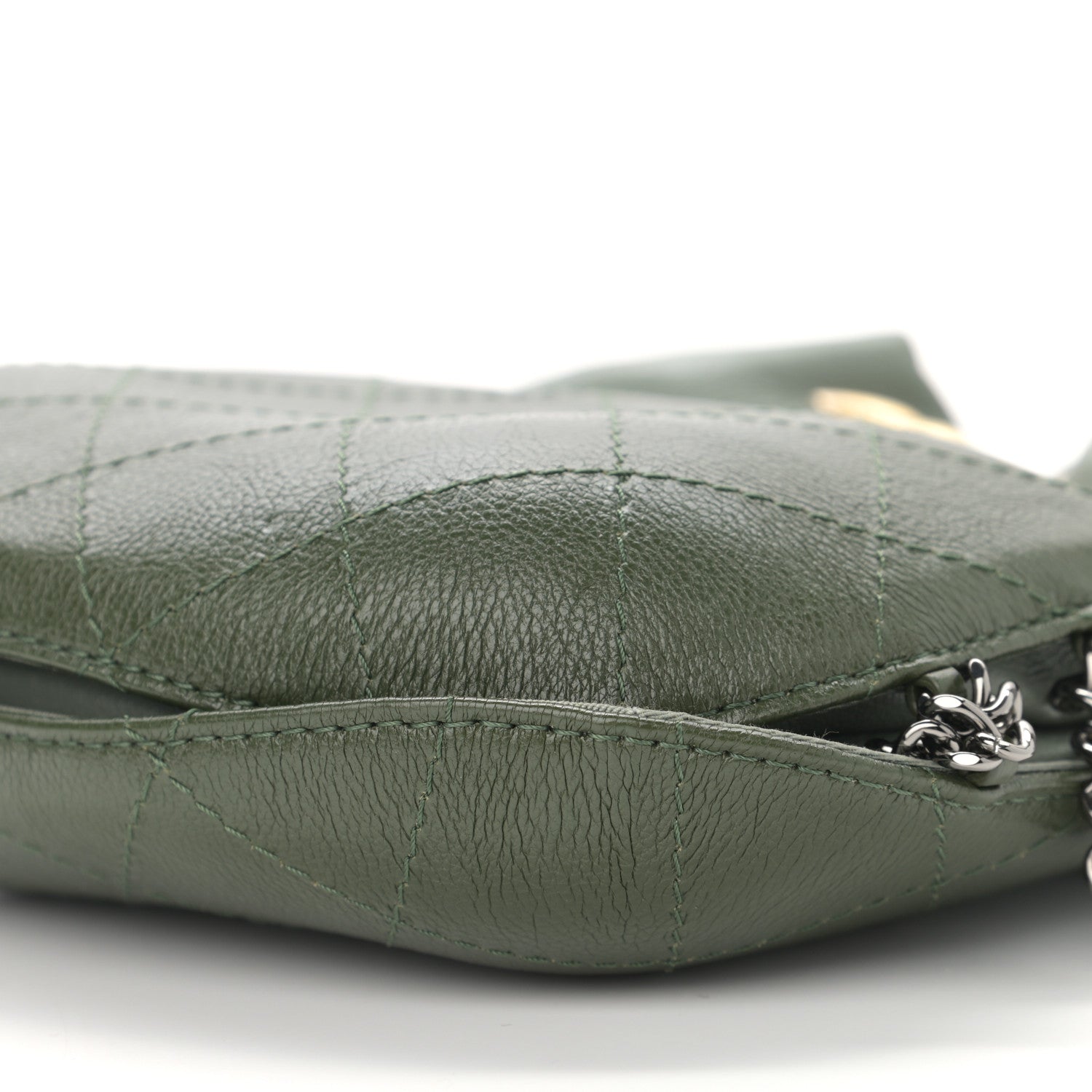 Chanel Calfskin Quilted Small Gabrielle Bucket Green 10 of 10