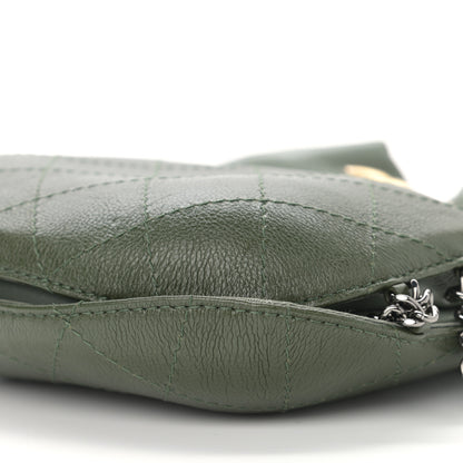 Chanel Calfskin Quilted Small Gabrielle Bucket Green 10 of 10