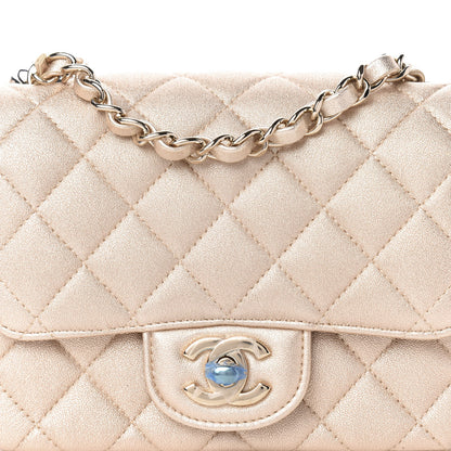 Chanel Metallic Lambskin Quilted Mini Square Flap Gold 10 of 10