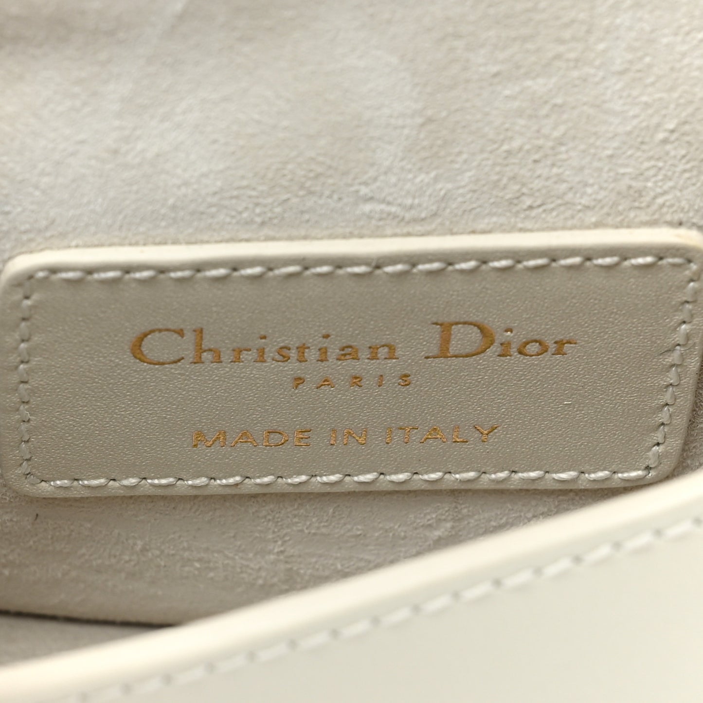 CHRISTIAN DIOR Box Calfskin Micro Bobby Bag Latte