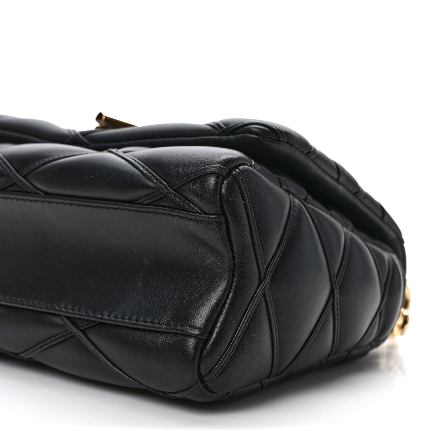 Louis Vuitton Lambskin Malletage Top Handle GO-14 MM Black 9 of 12