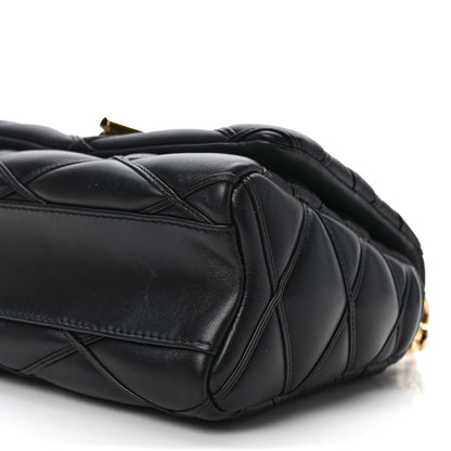 Louis Vuitton Lambskin Malletage Top Handle GO-14 MM Black 9 of 10