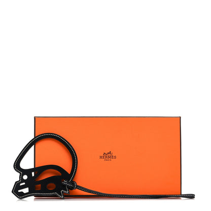 Hermes Box Paddock Cheval Horse Bag Charm Black 4 of 4