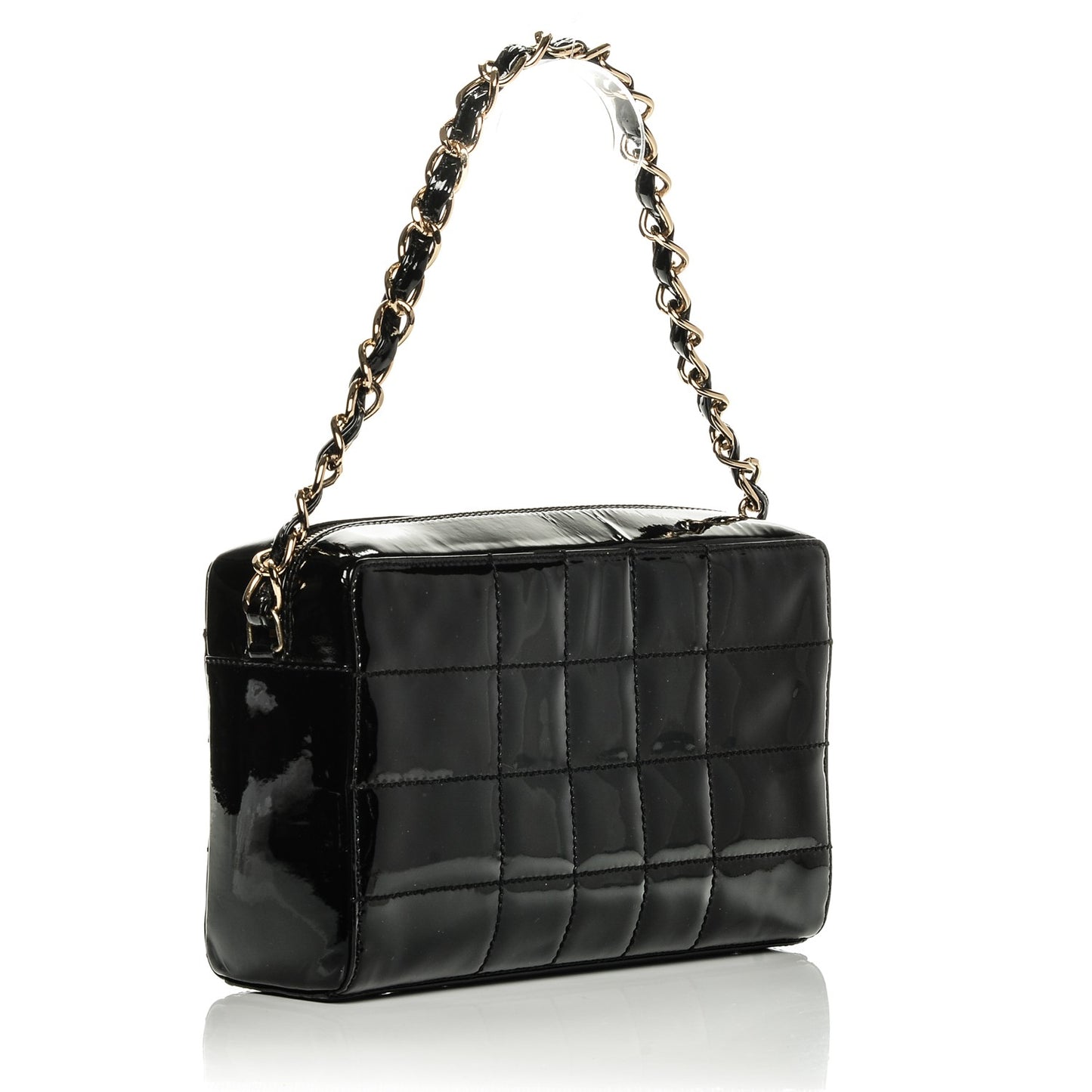 Patent Square Quilted Camera Case Black