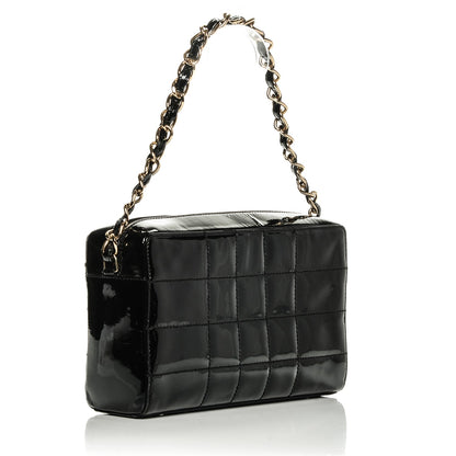 Chanel Patent Square Quilted Camera Case Black 3 of 7