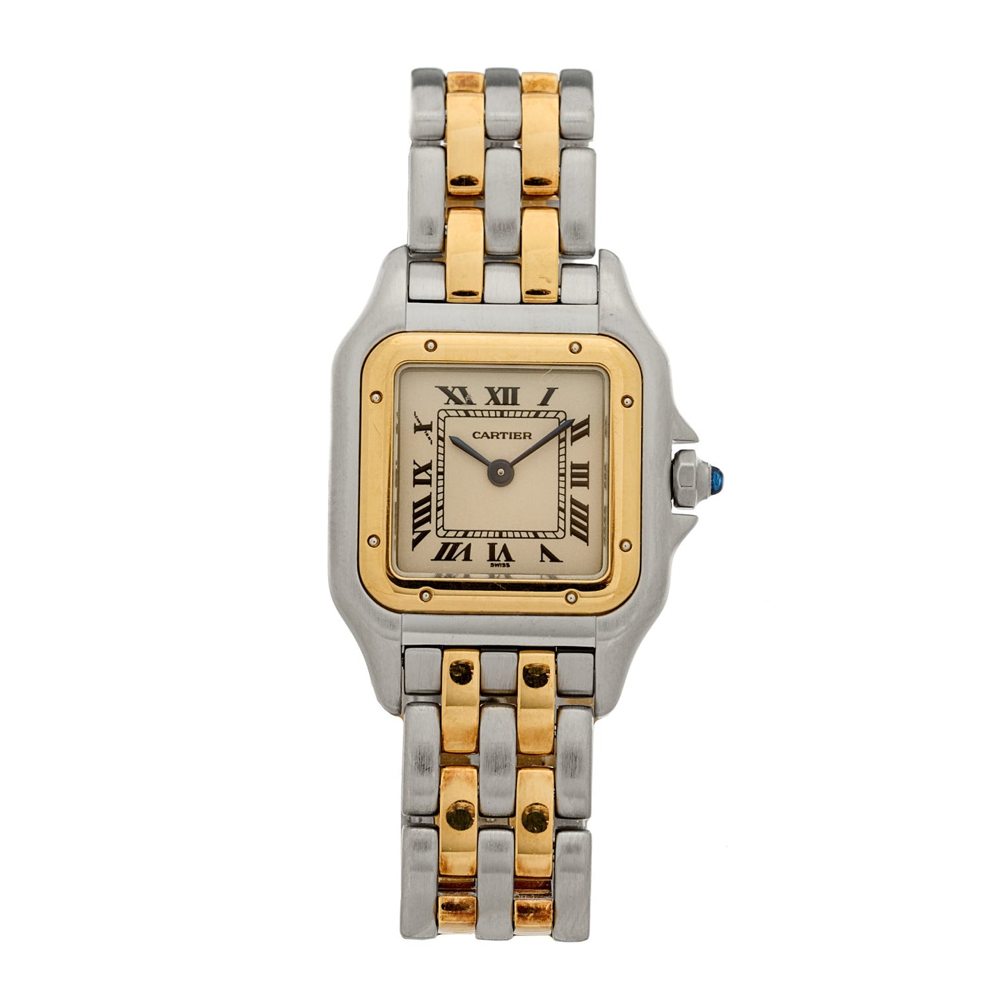 Stainless Steel 18K Yellow Gold 22mm Panthere Quartz Watch