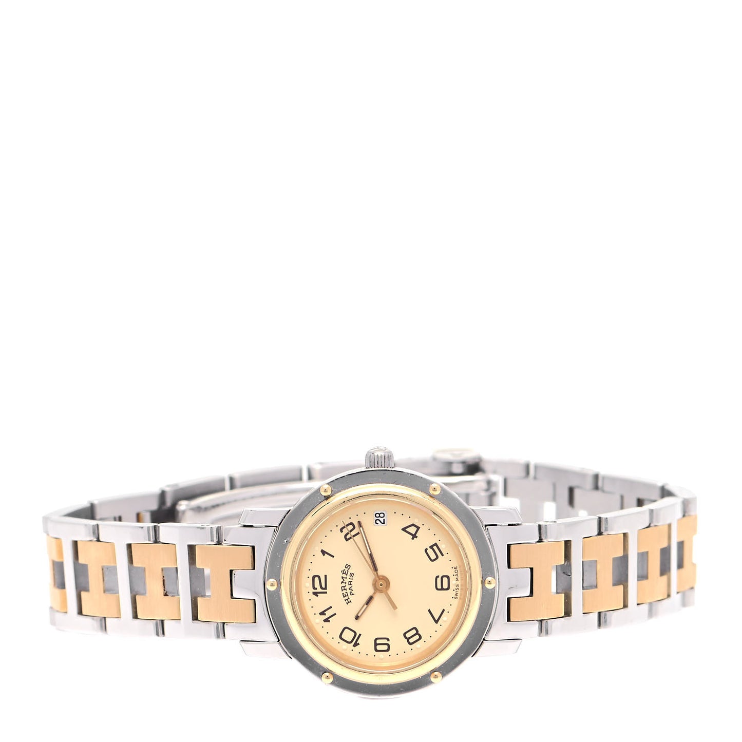 Stainless Steel 24mm Clipper Quartz Watch Gold