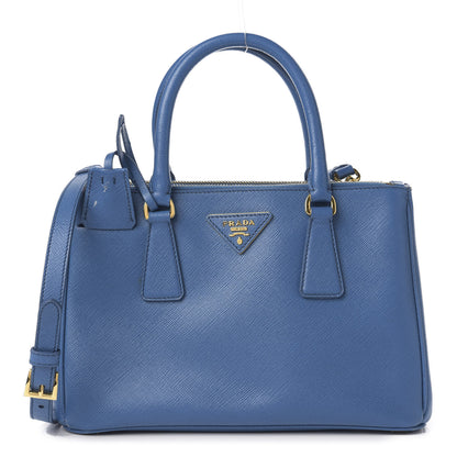 Prada Saffiano Mini Galleria Double Zip Tote Cobalto 1 of 12