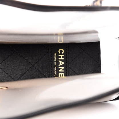 Chanel Lambskin PVC Medium Coco Sand Flap Black 6 of 10