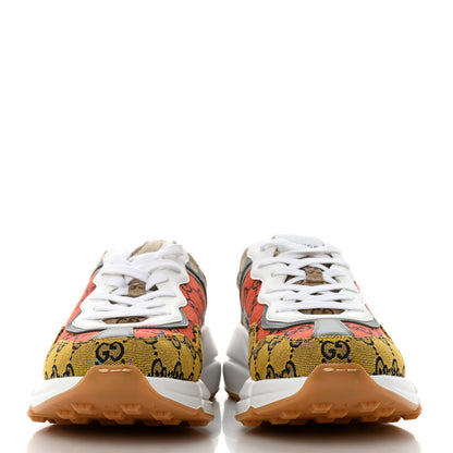 Gucci Monogram Multicolor Mens Rhyton Sneakers 8.5 Yellow Blue Great White Tabasco 2 of 8