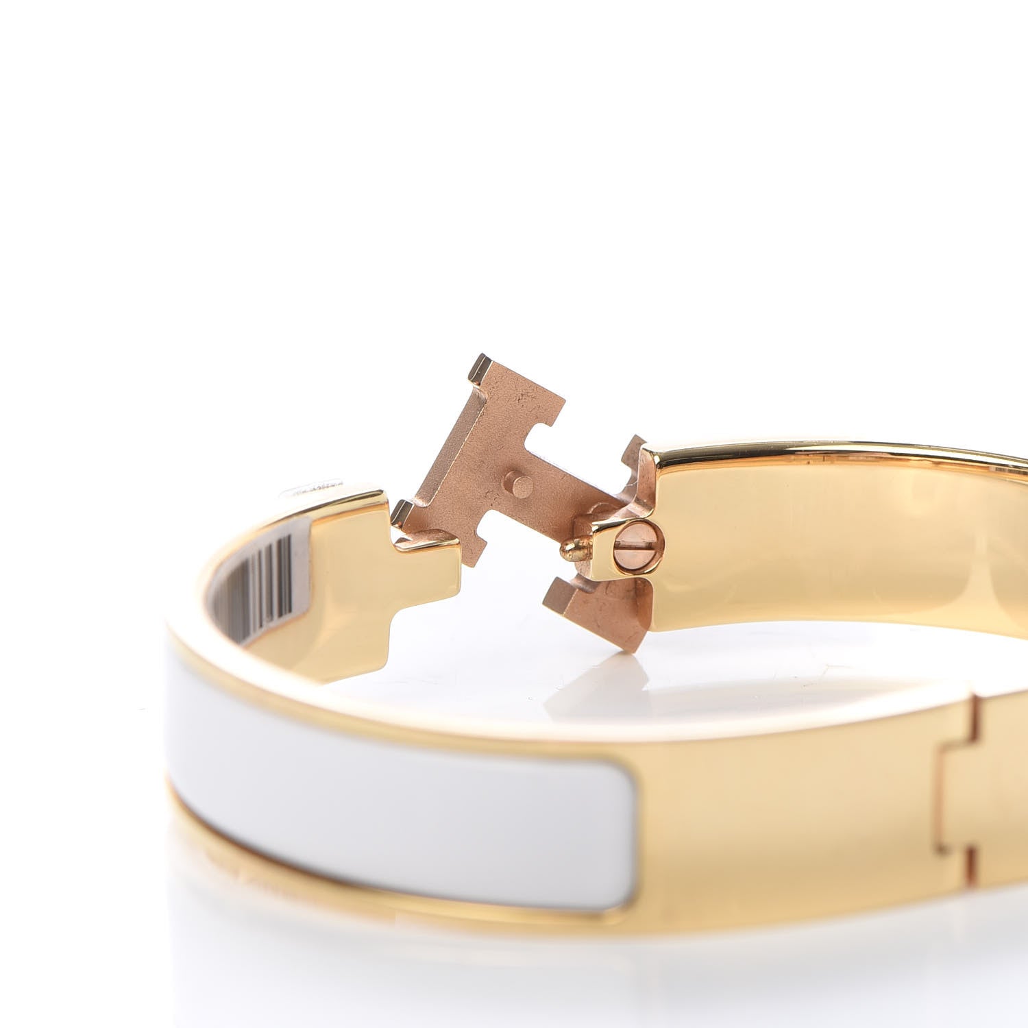 Hermes Enamel Narrow Clic Clac H Bracelet PM White 5 of 6