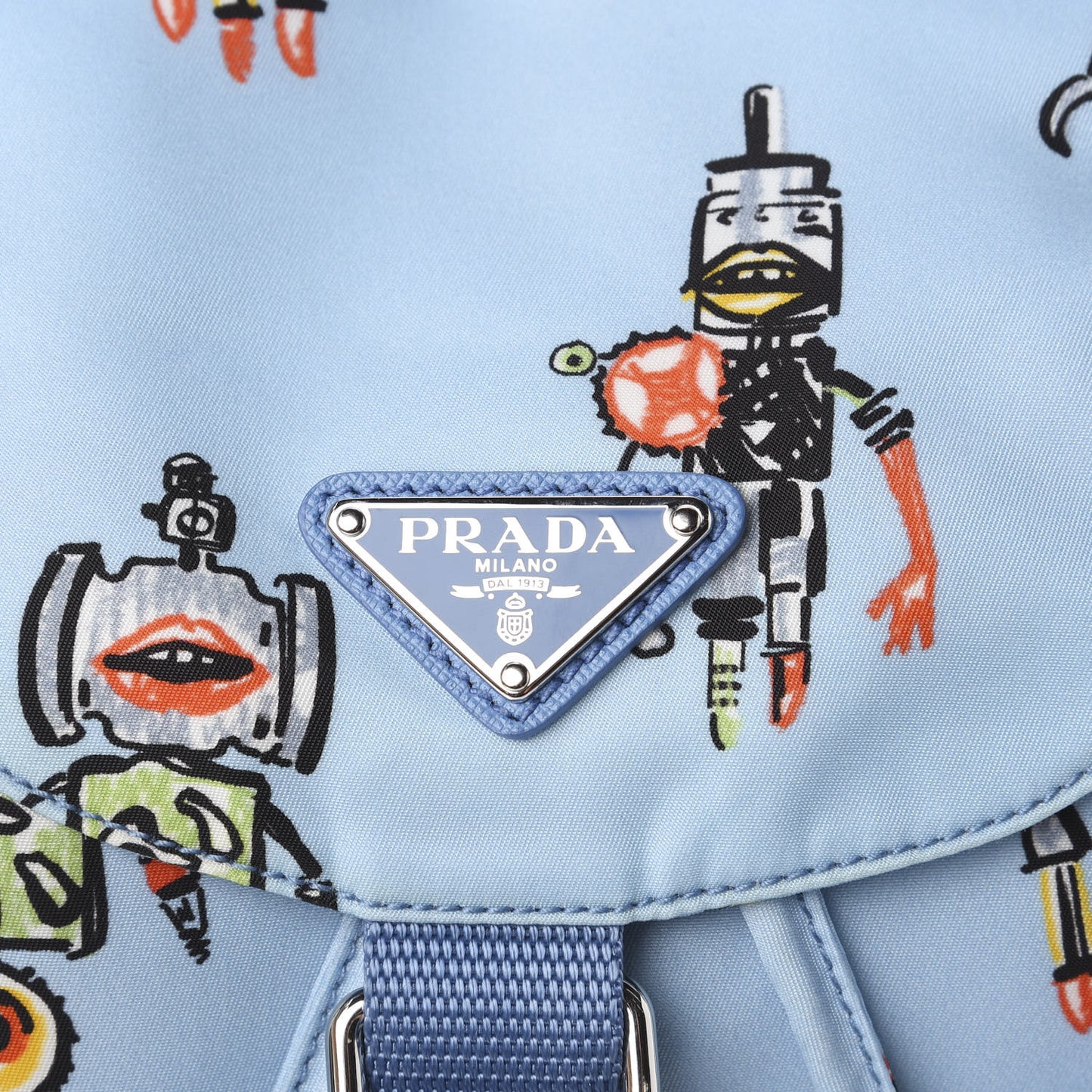 Tessuto Nylon Saffiano Robot Cinch Backpack Astrale