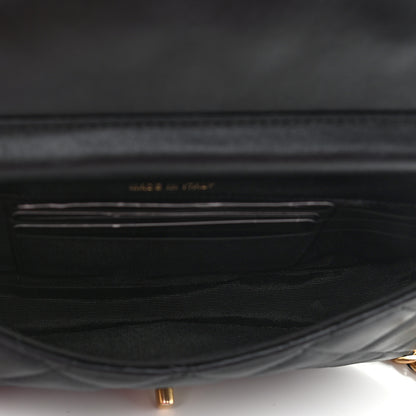 Chanel Calfskin Quilted Coco Mail Clutch With Chain Black 5 of 12