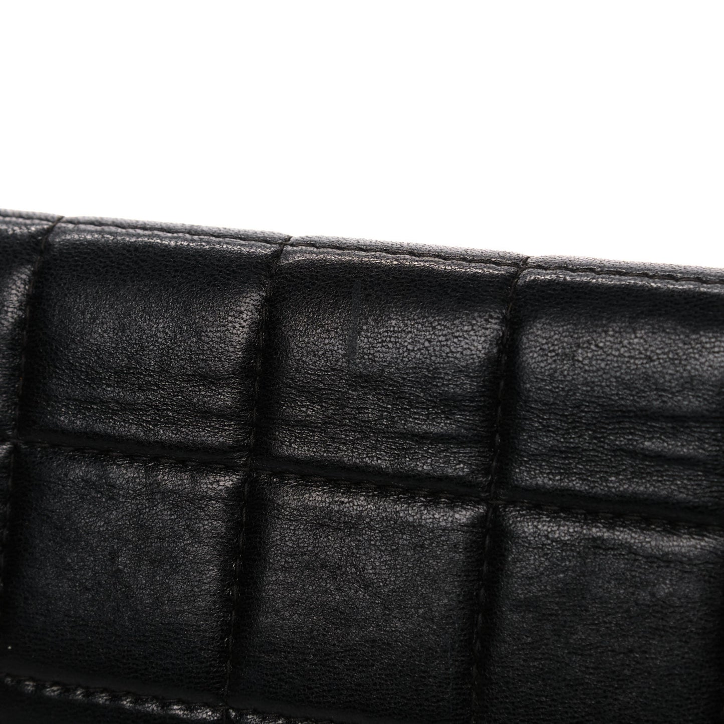 Lambskin Chocolate Bar Flap Black
